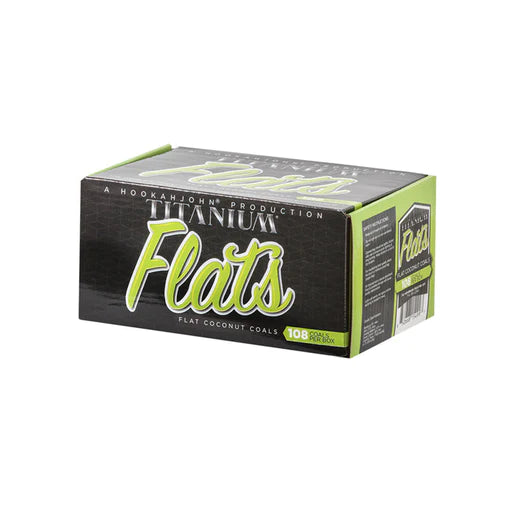 TITANIUM FLATS - FLAT COCONUT COALS - 108CT BOX