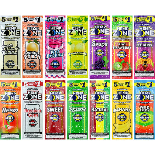 HEMP ZONE RILLO HEMP WRAP - 15CT BOX