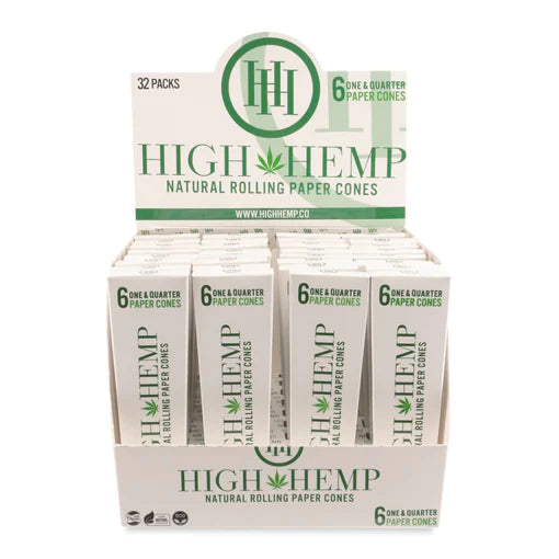 HIGH HEMP PAPERS 1 1/4 CONES - 32CT