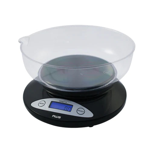 AWS 2K-BOWL SCALE - 2000G X 0.1G - BLACK