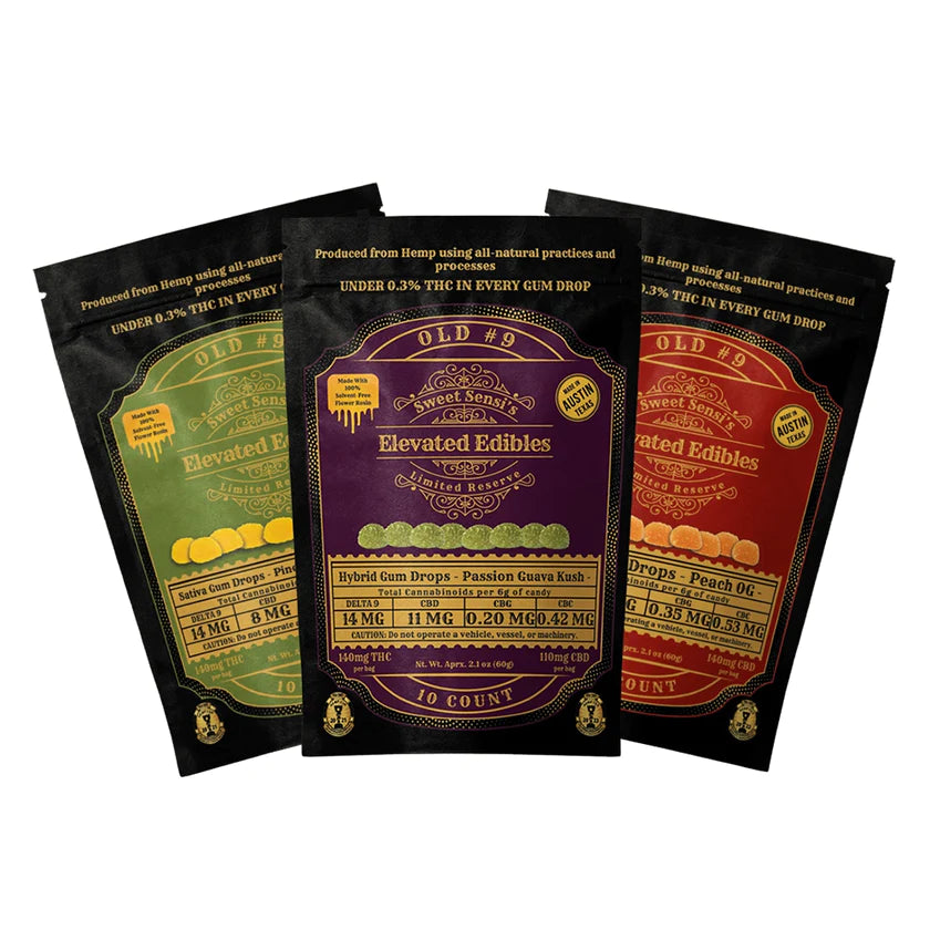 SWEET SENSI ELEVATED D9 GUM DROPS -10CT