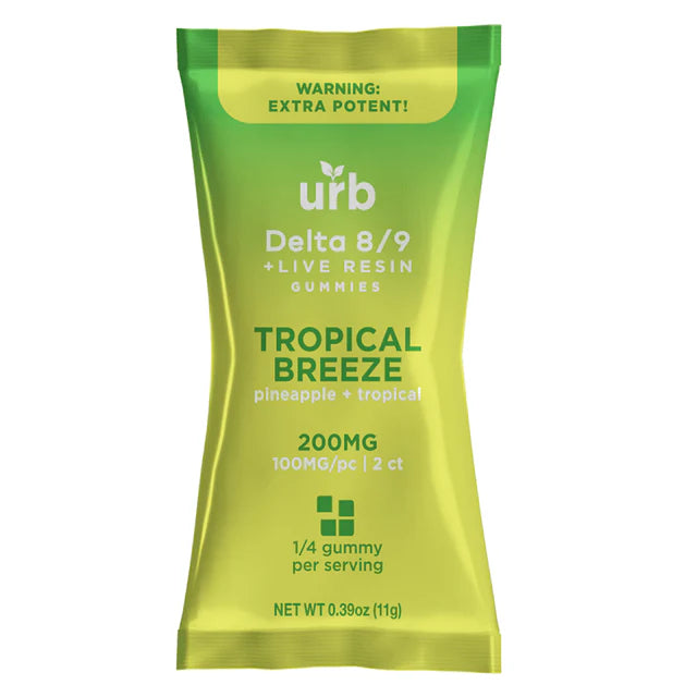 URB D8/D9 LIVE RESIN 200MG 2PK GUMMIES - 50CT