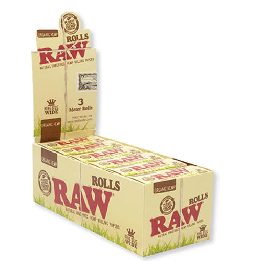 RAW ORGANIC KING SIZE 3 METER ROLLS 12CT