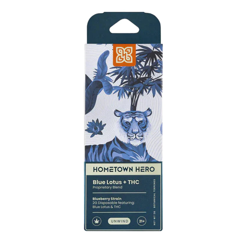 HOMETOWN HERO 2G BLUE LOTUS DISPOSABLE