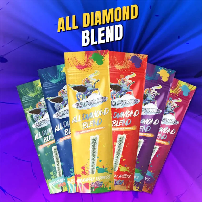 FLYING HORSE ALL DIAMOND THCA HEMP PREROLLS 10CT