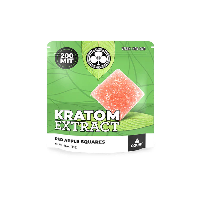 C13 KRATOM EXTRACT SQUARE GUMMIES 4PK 15CT BOX