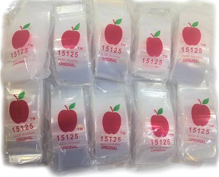 APPLE BAGGIES 2X3 CLEAR BAGS - 1000CT BOX