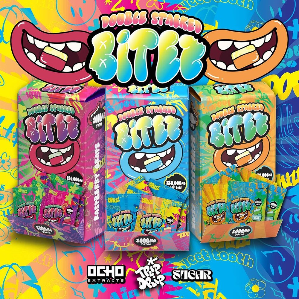 Bitez Double Stacked Gummies Sachet, 2pk/2000mg 60CT