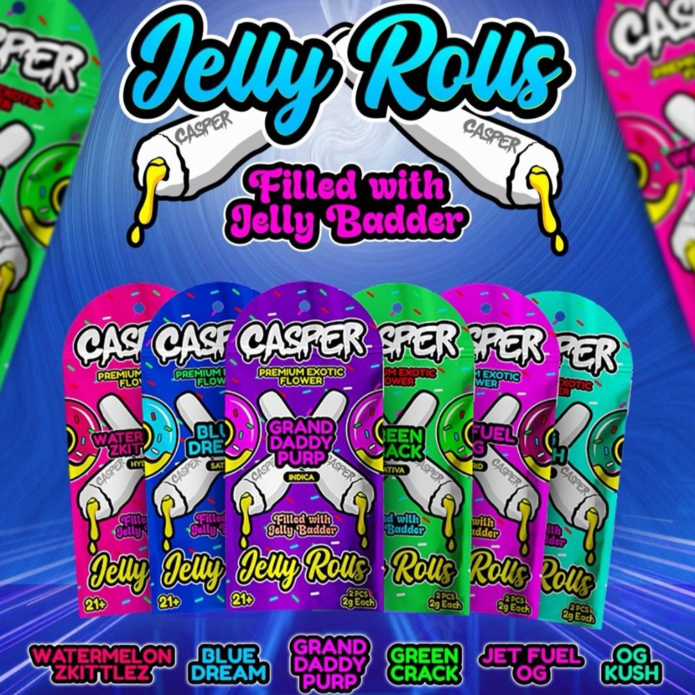 Casper THC-A Jelly Rolls Pre-Rolls, 2pk