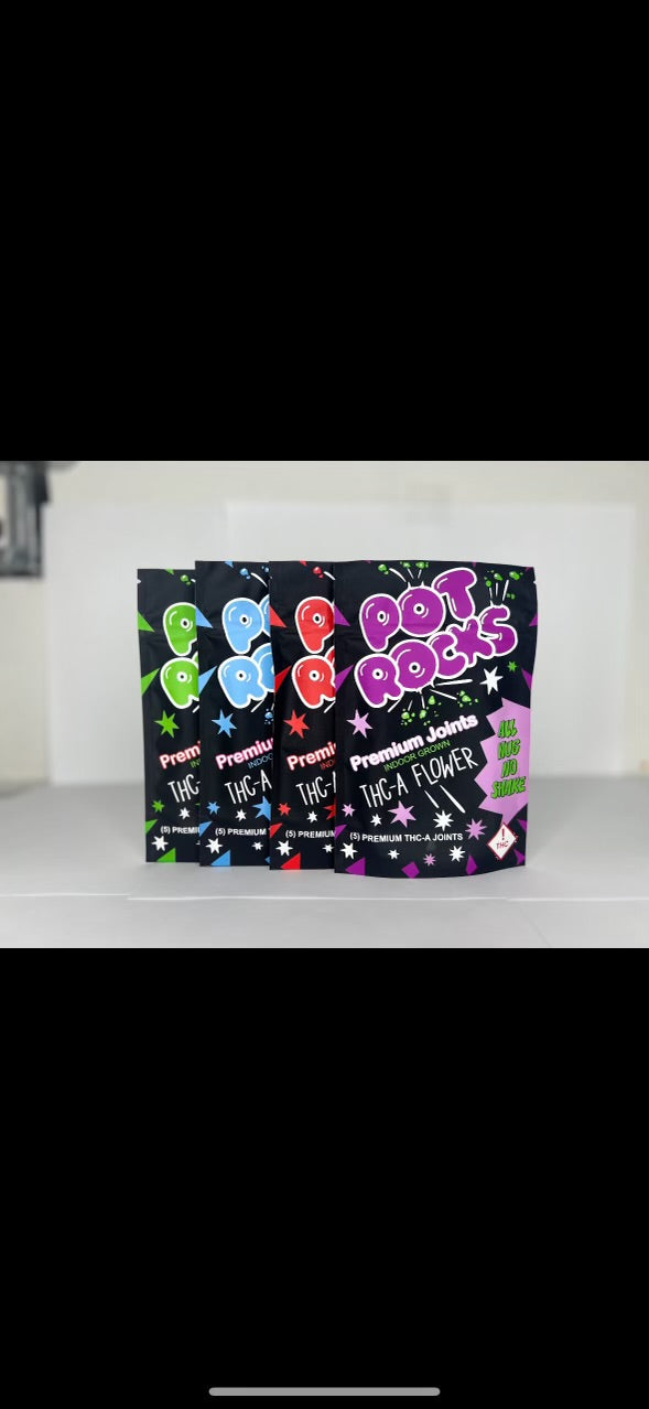 POT ROCKS THC-A PRE-ROLLS 5CT
