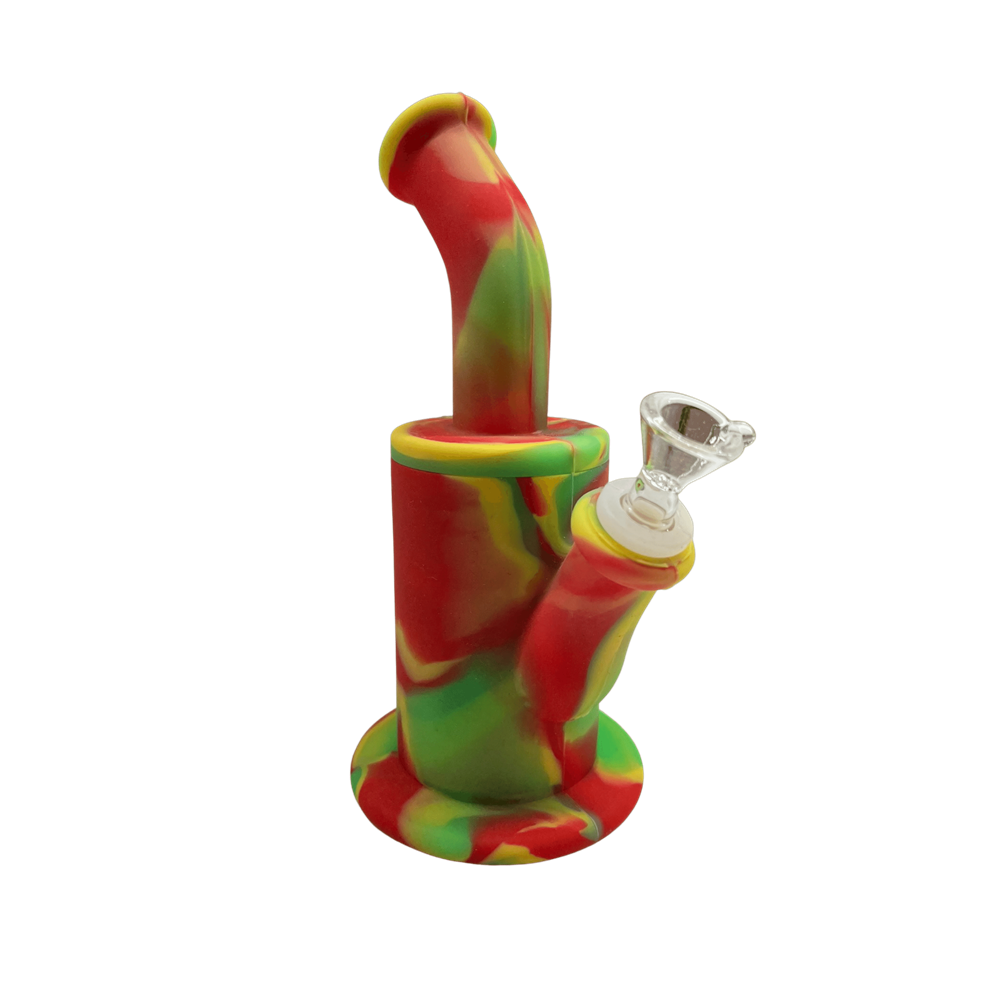 Silicone Short Bent Neck Water Pipe