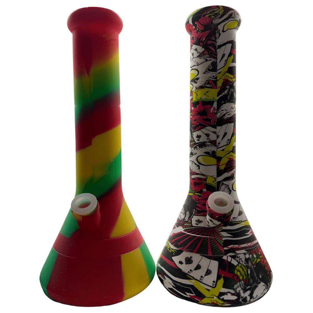 Silicone Large 2 Piece Beaker Water Pipe