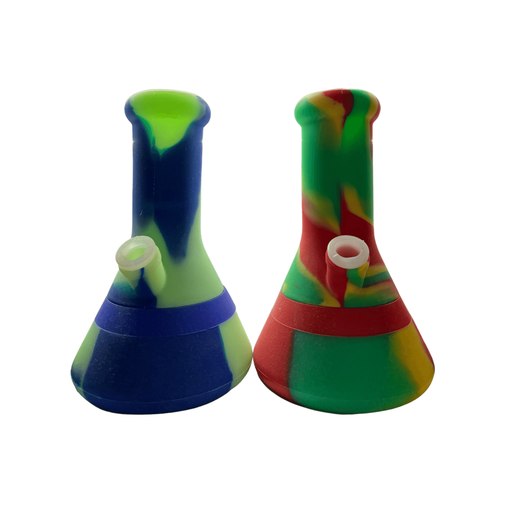 Silicone Small 2 Piece Beaker Water Pipe