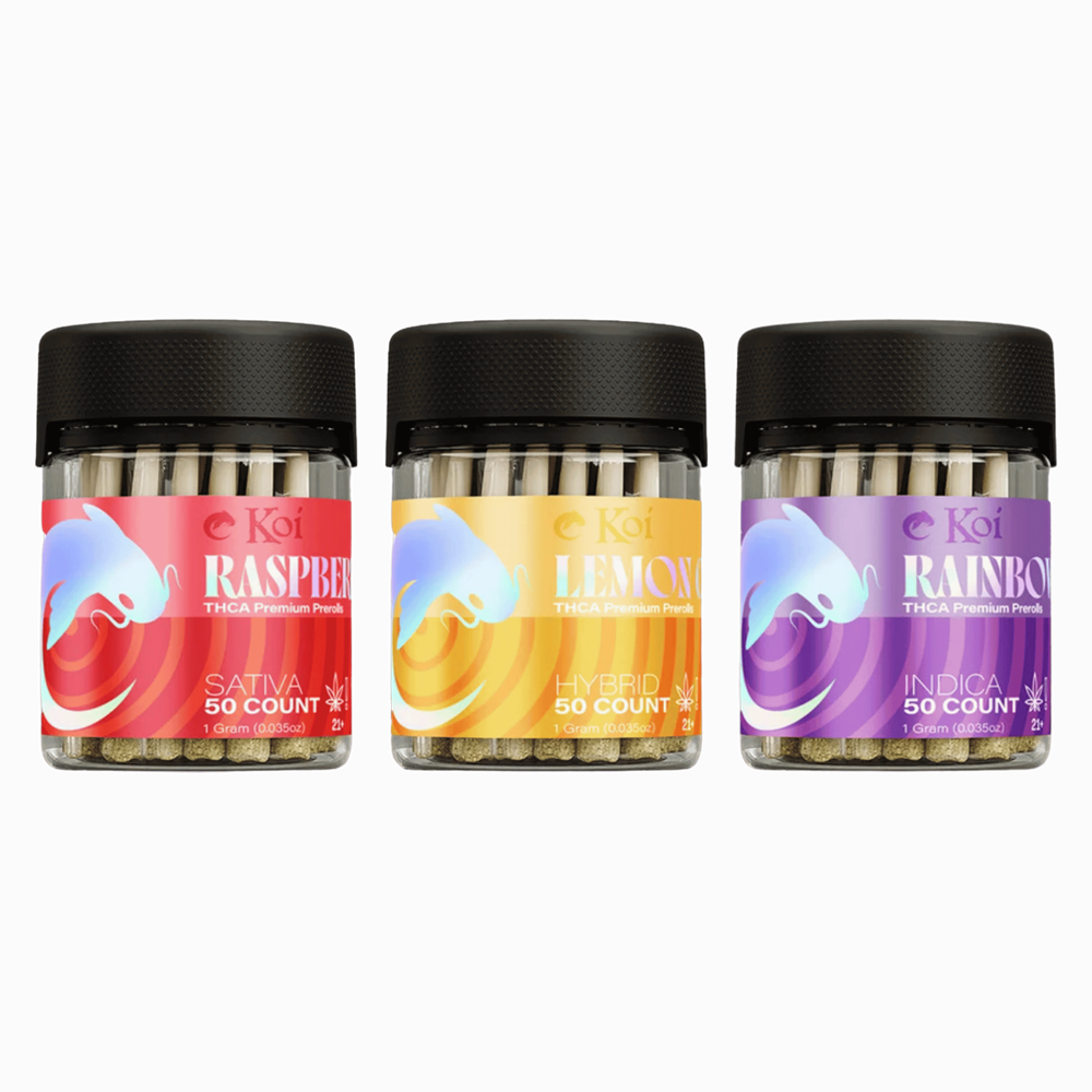 Koi THC-A Premium Pre-Rolls Jar, 1g 50ct