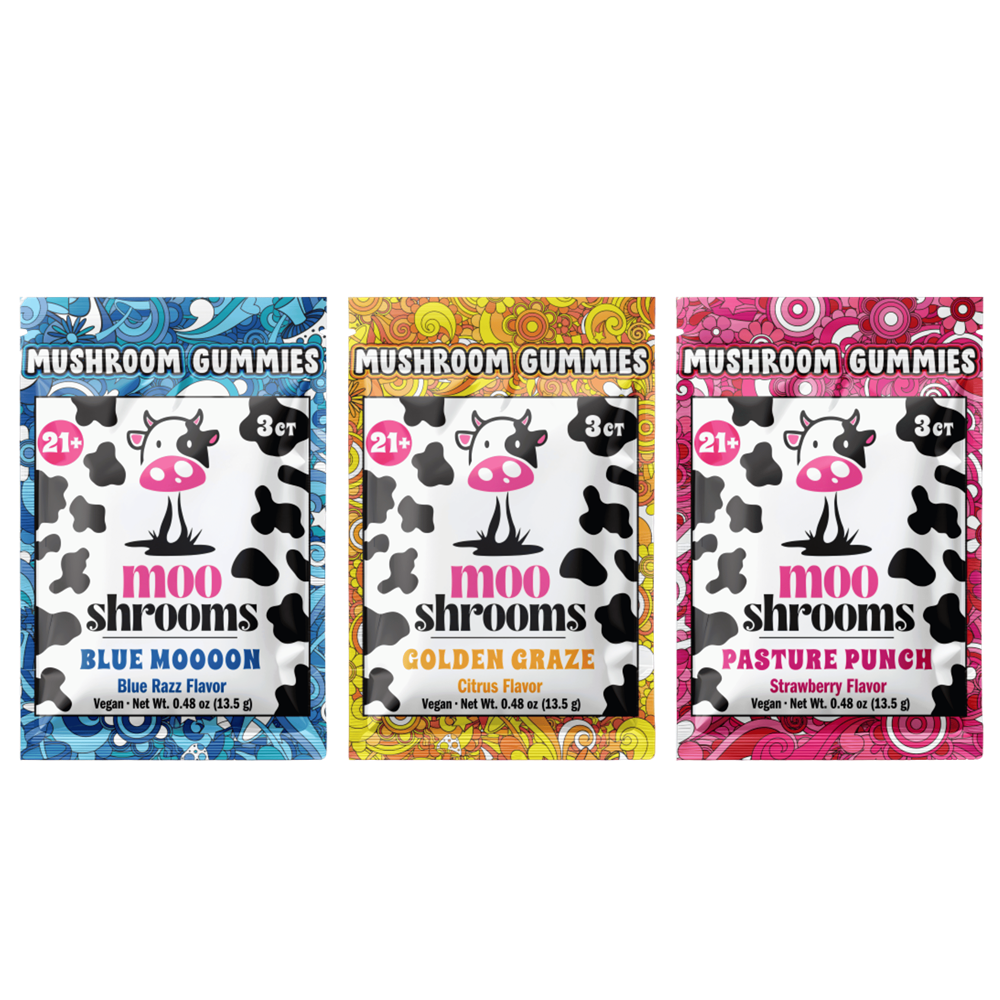 Moo shrooms Mushroom Gummies, 3pk