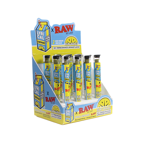 Lyrical Lemonade X RAW Bud Wraps, 2pk/12CT