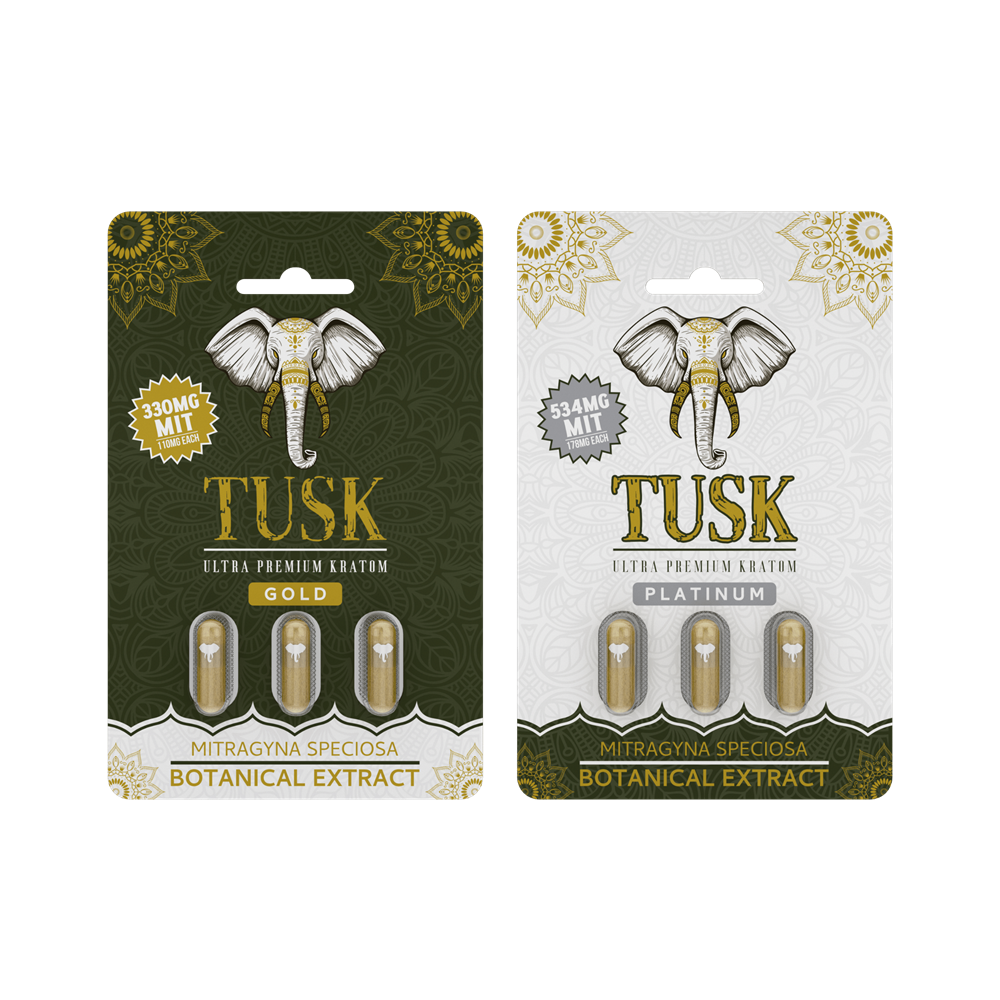 Tusk Kratom Extract Capsules, 3pk