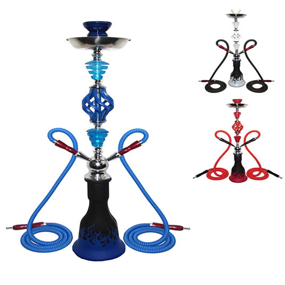 Zebra Smoke Freddy 24 Inch Double Hose Hookah - Assorted Colors