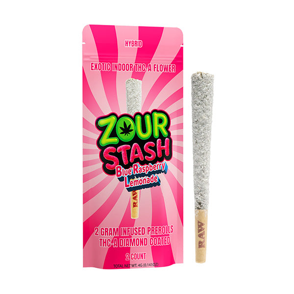 Zour Stash THC-A Infused Pre-Rolls, 2pk 10CT