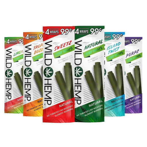 WILD HEMP WRAPS 4 FOR .99 20CT BOX (20 PACKS OF 4)