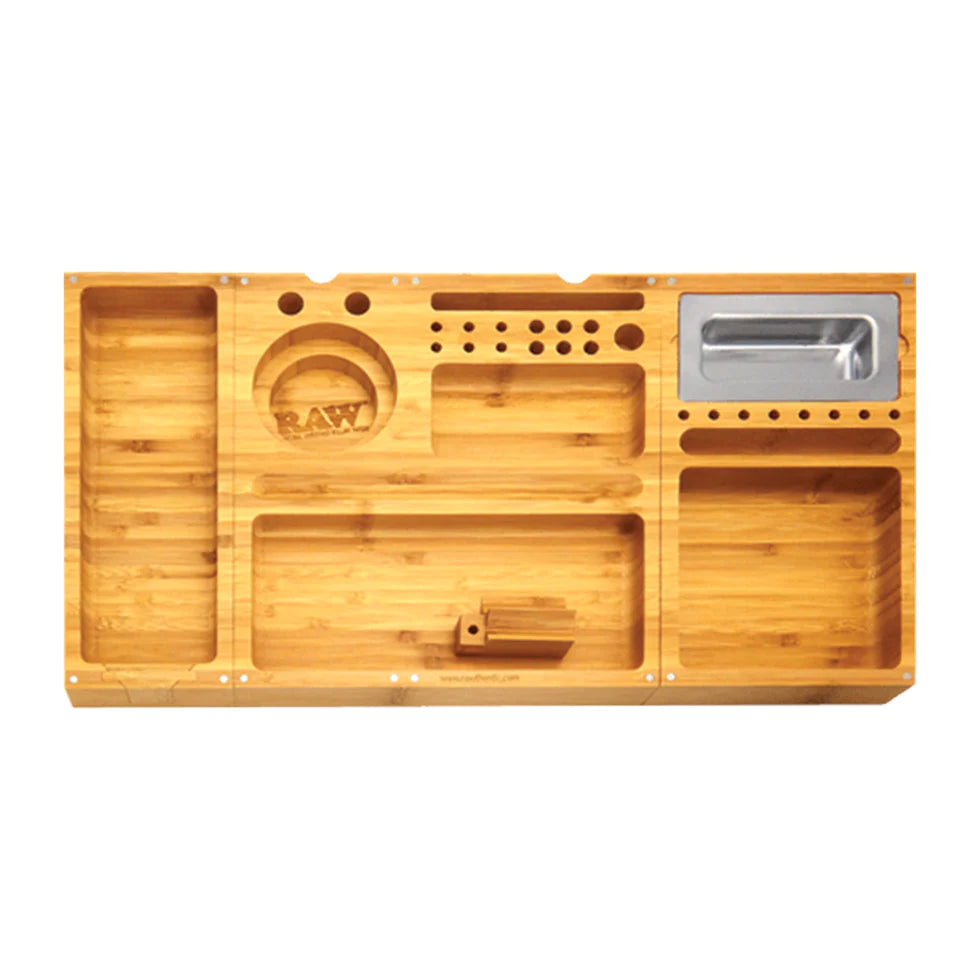 RAW TRIPLE FLIP BAMBOO ROLLING TRAY