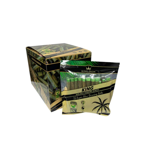KING PALM 25PK KING SIZE W/ BOVEDA - 8CT BOX