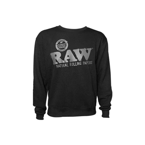 RAW BLACK CREWNECK SWEATSHIRT