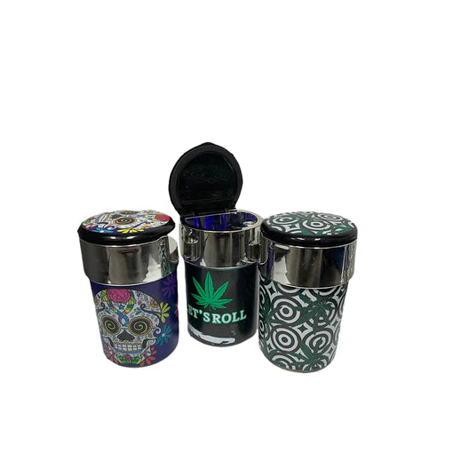 BUTT BUCKET LED ASHTRAY - ASSORTED DESIGN 6CT BOX