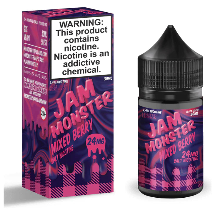 JAM MONSTER SALT NIC E-LIQUID - 24MG / 30ML