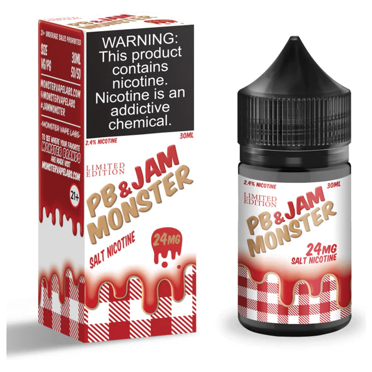 PB & JAM MONSTER SALT NIC E-LIQUID - 48MG / 30ML