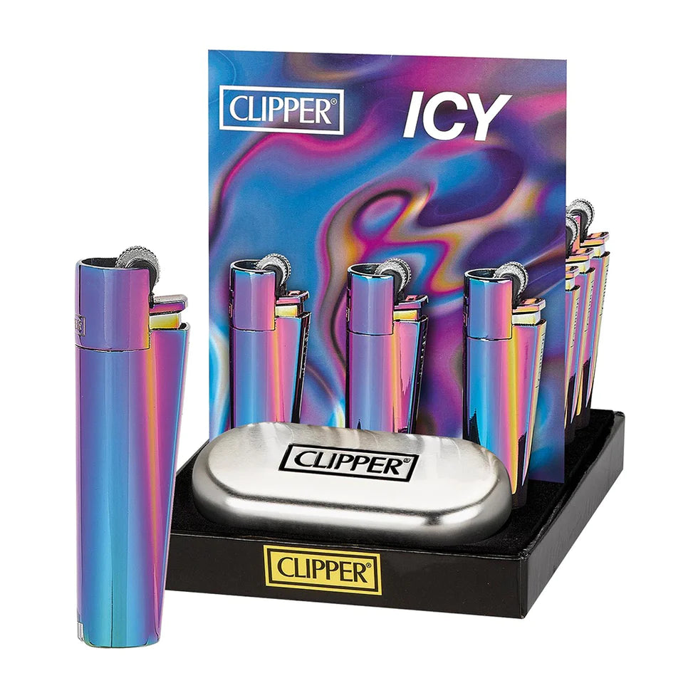 CLIPPER METAL LIGHTERS  - 12CT DISPLAY