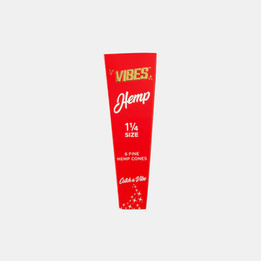 VIBES ROLLING PAPERS HEMP CONES 1 1/4 - 30CT BOX