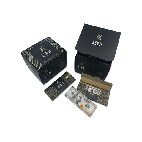 BENJI $100 ROLLING PAPERS & TIPS - 24CT BOX