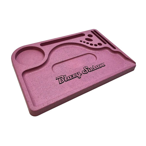 BLAZY SUSAN HEMP PLASTIC ROLLING TRAY