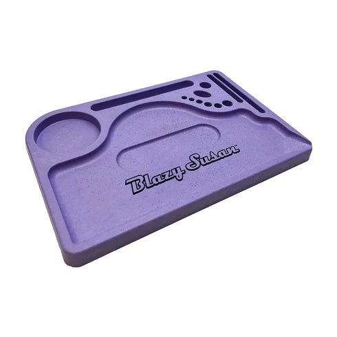 BLAZY SUSAN HEMP PLASTIC ROLLING TRAY