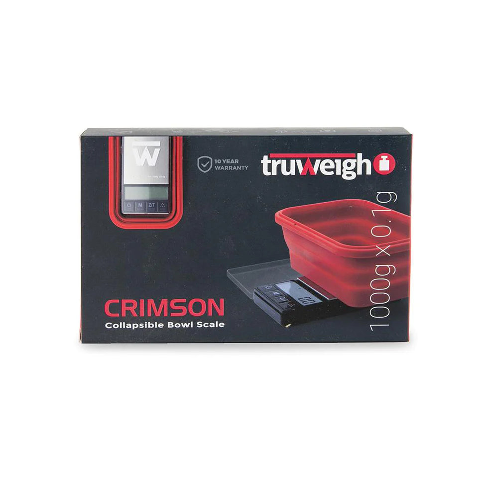 TRUWEIGH CRIMSON COLLAPSIBLE BOWL SCALE 1000GX0.1G