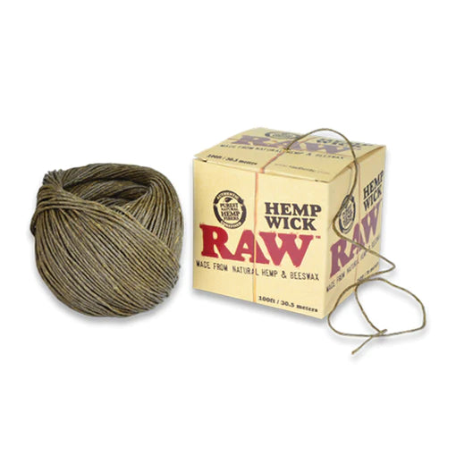RAW 100FT HEMP WICK - EUROPEAN EDITION