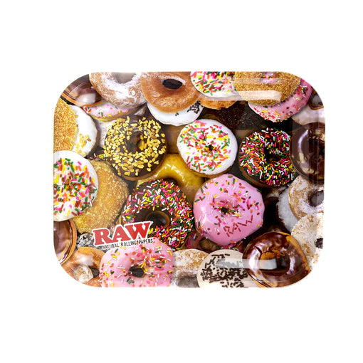 RAW DONUT THEME METAL ROLLING TRAY - LARGE