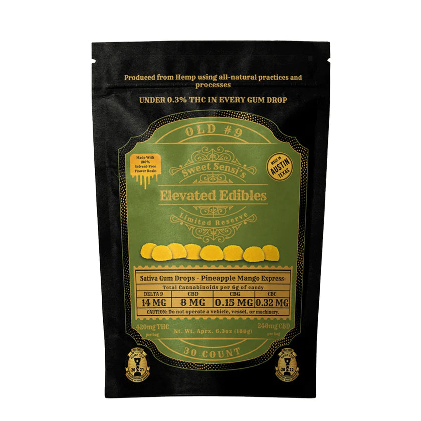 SWEET SENSI ELEVATED D9 GUM DROPS - 30CT