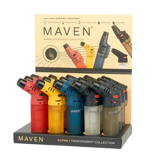MAVEN ALPHA TRANSPARENT TORCH - 15CT BOX