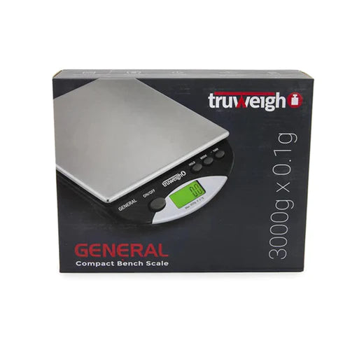 TRUWEIGH GENERAL COMPACT BENCH SCALE - 3000G X0.1G