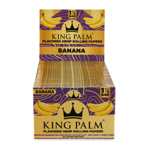 KING PALM FLAVOR HEMP 1 1/4 ROLLING PAPERS - 50CT
