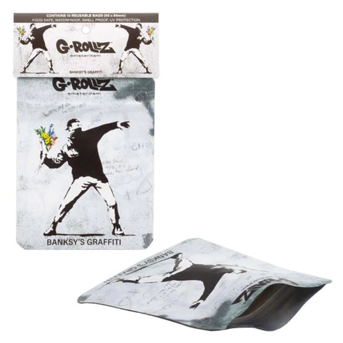 G ROLLZ BANKSY SMELL PROOF BAGS 65X85 10CT