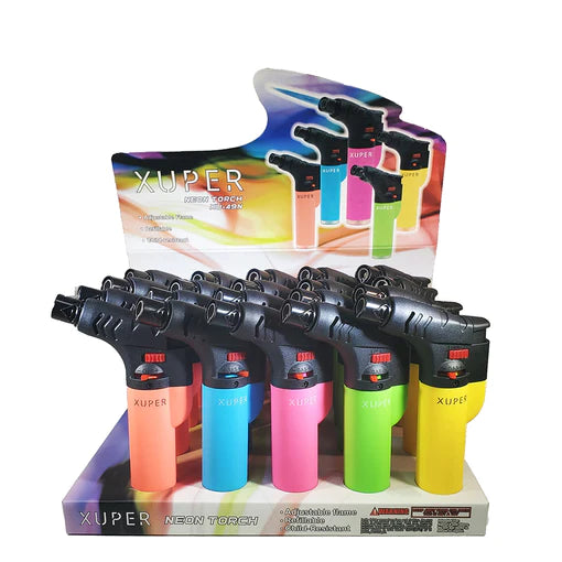XUPER TRANSPARENT TORCH LIGHTER - 20CT DISPLAY