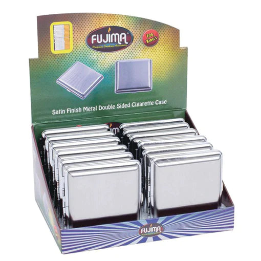 FUJIMA DOUBLE SIDED METAL CIG CASE FOR KINGS