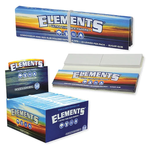 ELEMENTS CONNOISSEUR KING SIZE SLIM PAPERS + TIPS