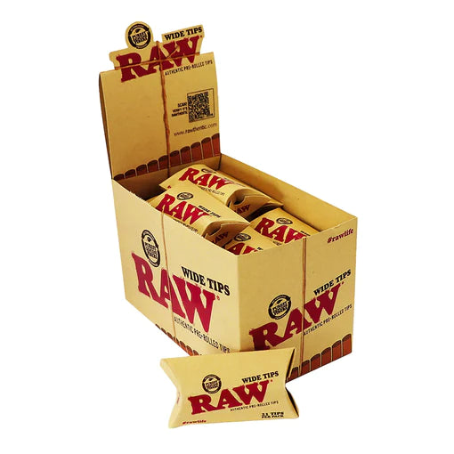 RAW PRE ROLLED WIDE TIPS 2OCT