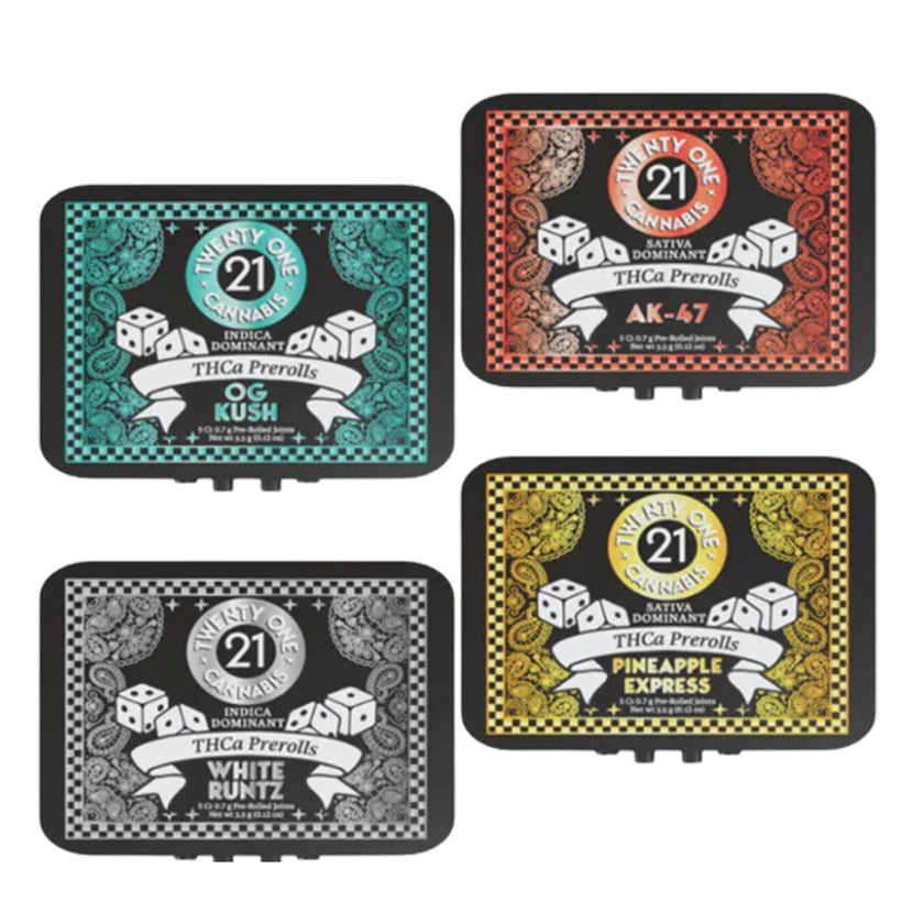 TWENTY ONE CANNABIS HEMP PREROLL TINS