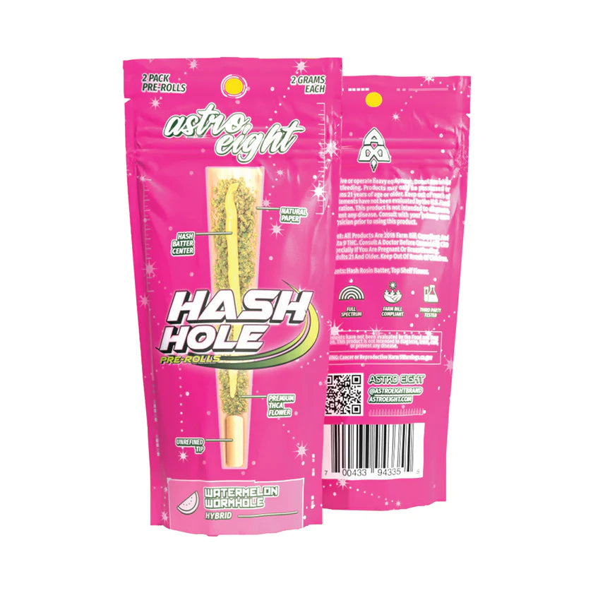 ASTRO EIGHT HASH HOLE 2G PRE-ROLLS 2PK - 10CT