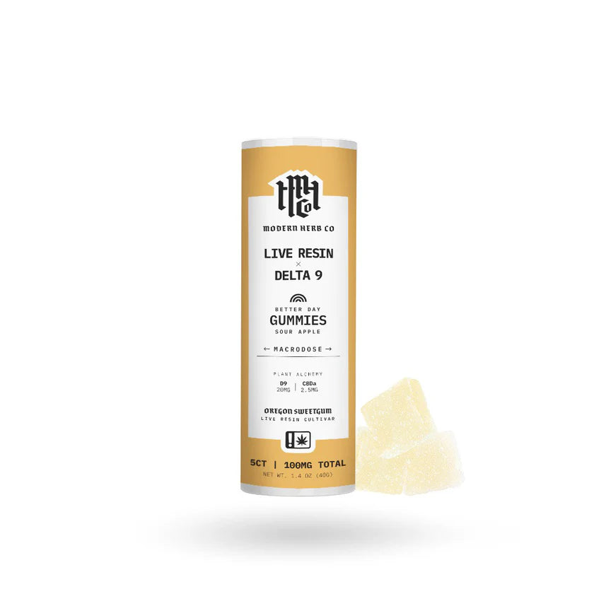 MODER HERB CO LIVE RESIN D9 GUMMIES 5CT